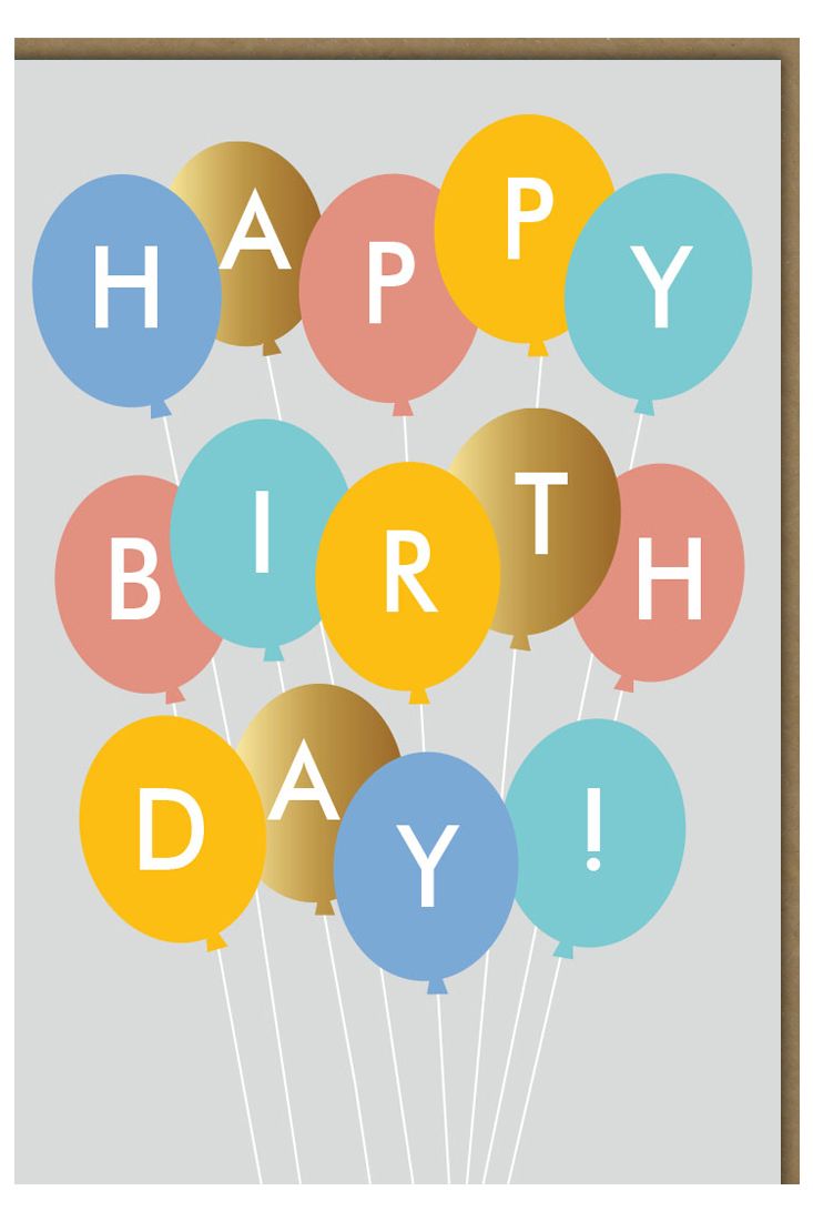 Geburtstagskarte Happy Birthday 14 Luftballons Midoro
