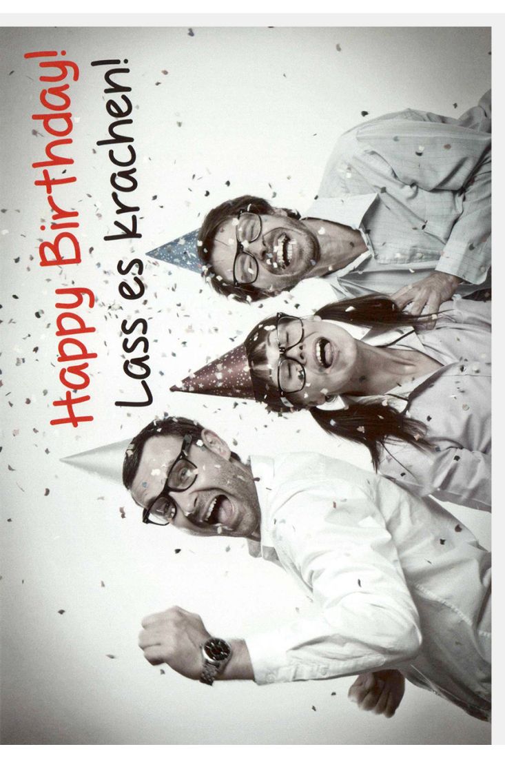 Glückwunschkarte Geburtstag Spruch Happy Birthday! Lass es krachen