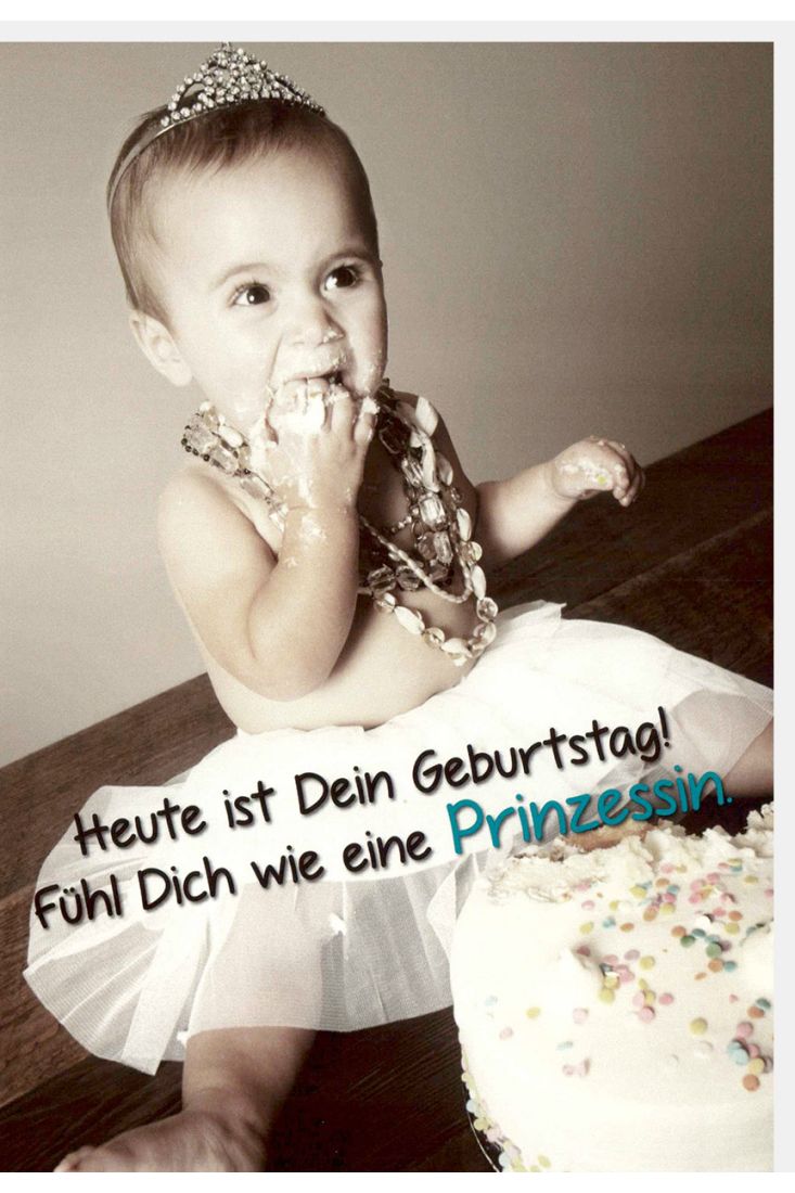 Geburtstagskarte für Frauen Heute ist dein Geburtstag. Fühl dich wie eine Prinzessin