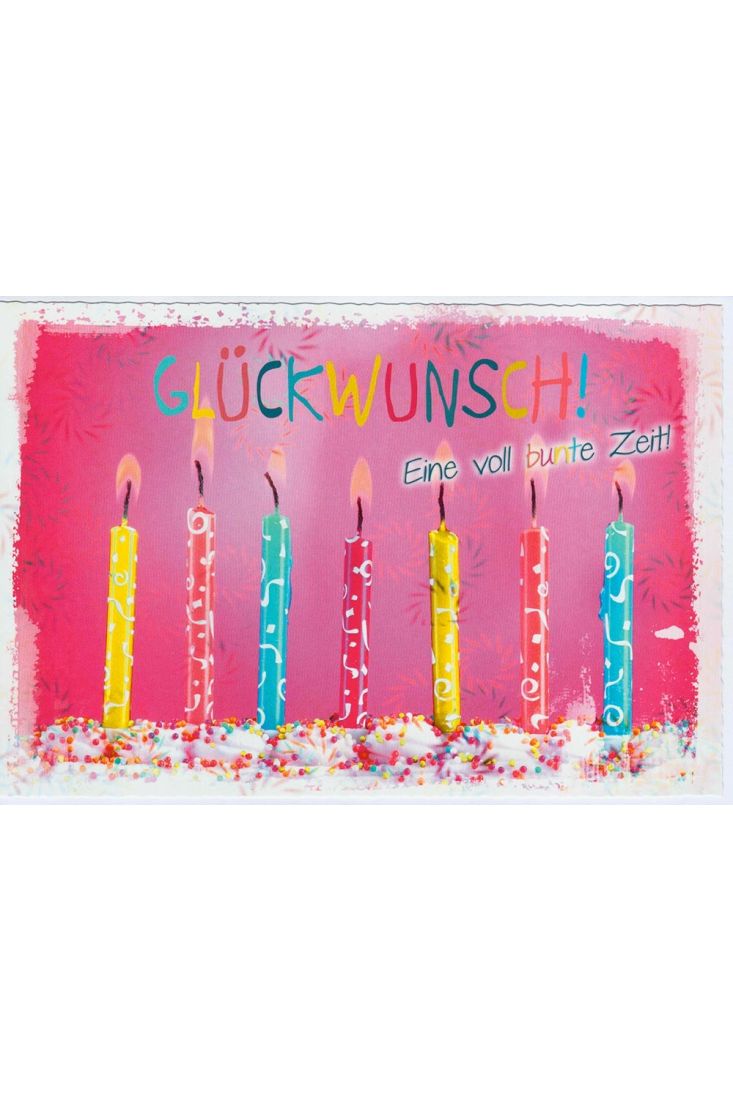 Geburtstagskarte voll bunte Zeit
