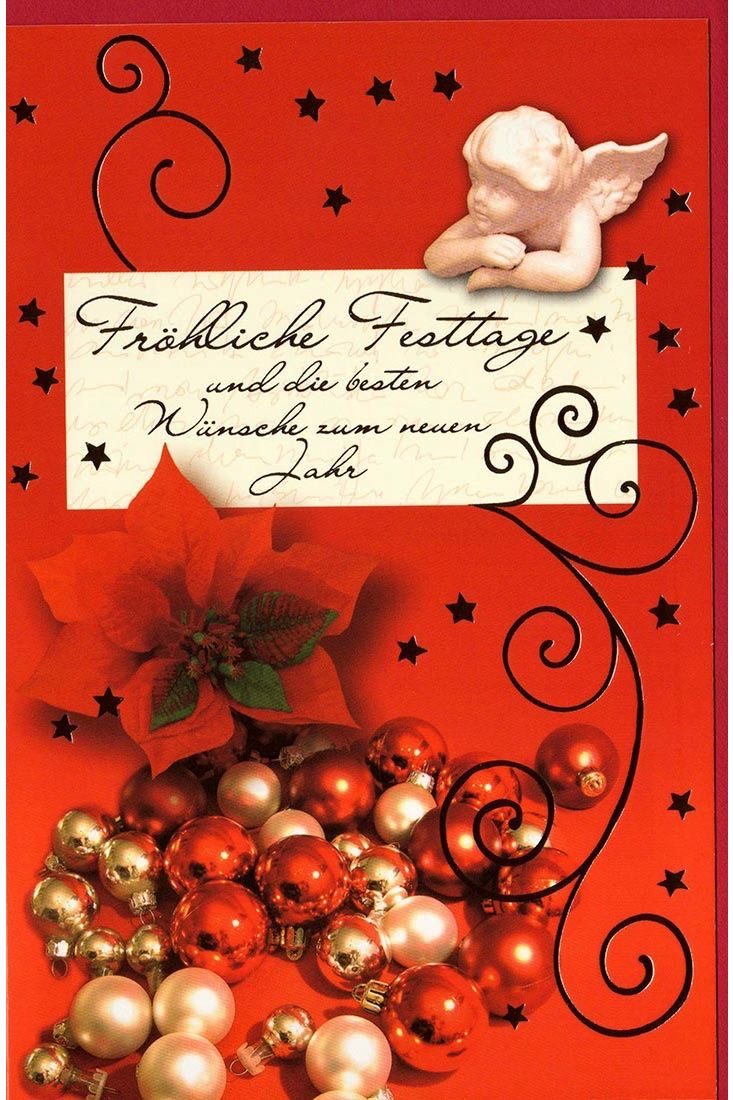 Weihnachtsgrußkarte fröhliche Festtage Engel