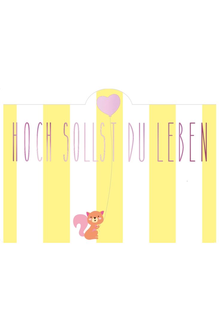 Geburtstagspostkarte Spruch hoch sollst du leben