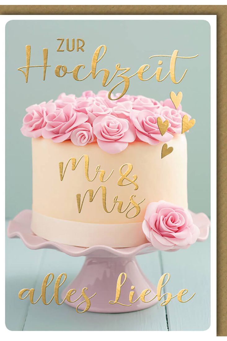 Glückwunschkarte Hochzeit Zur Hochzeit MR & MRs Torte