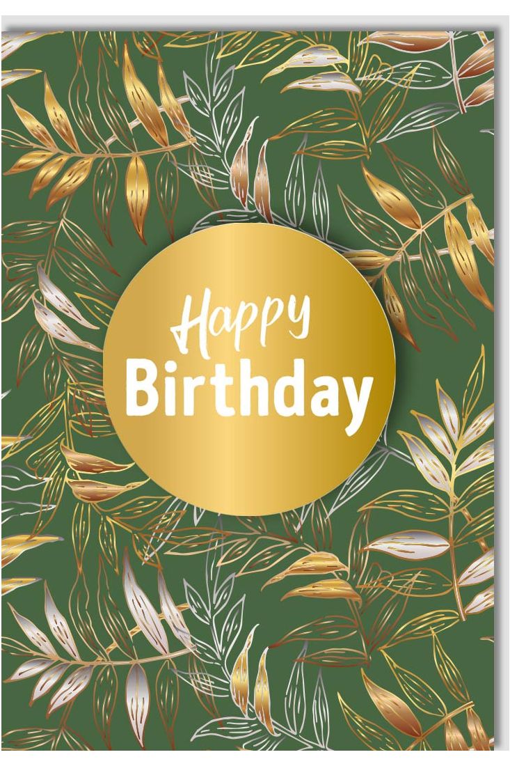 Glückwunschkarte Geburtstag geschäftlich Gold Applikation