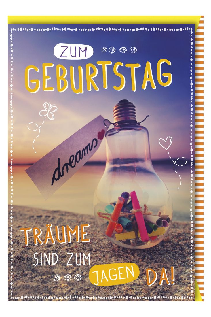 Geburtstgskarte Zum Geburtstag Träume sind zum Jagen da