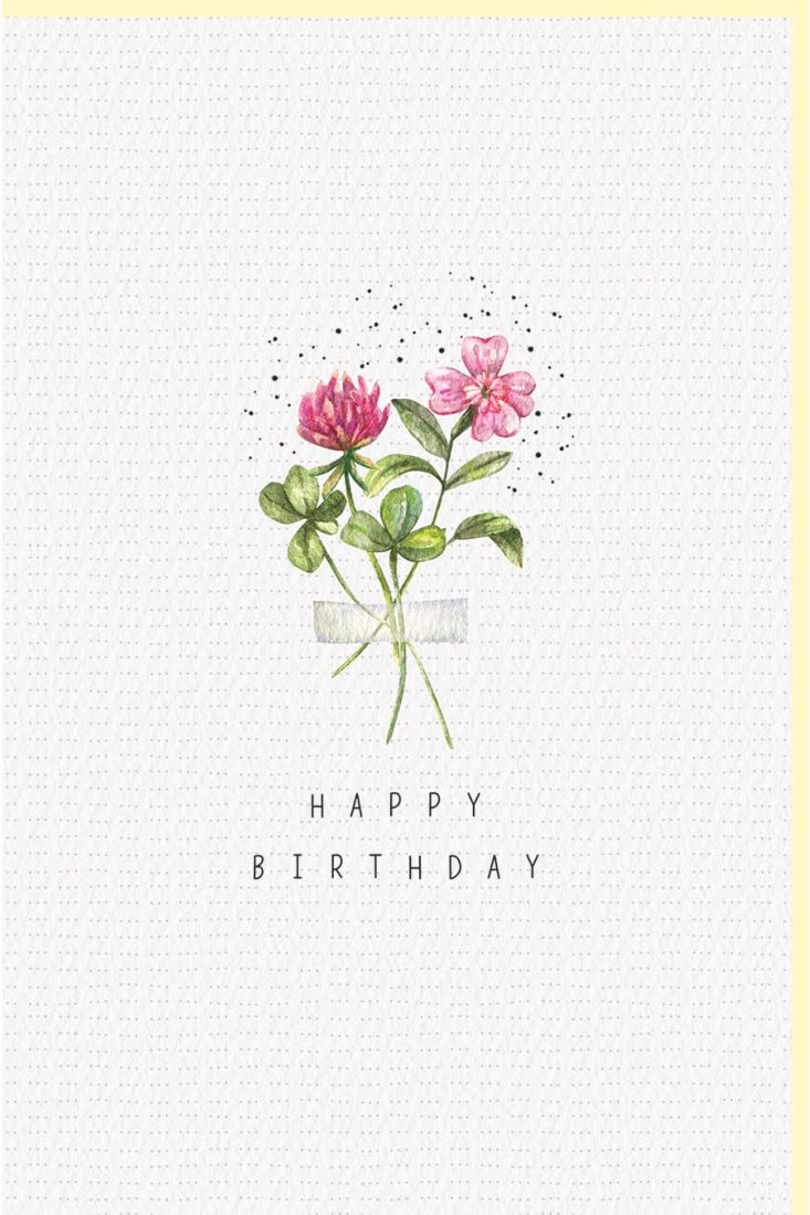 Geburtstagskarte minimalistisch Motiv zwei Rosen