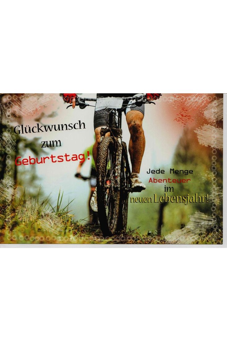 Karte Geburtstag Mountainbike Abenteuer