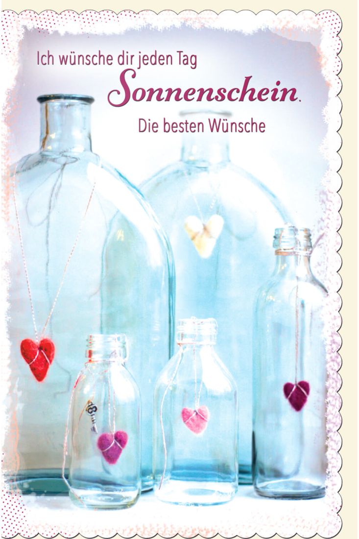 Grußkarte Spruch Ich wünsche dir jeden Tag Sonnenschein
