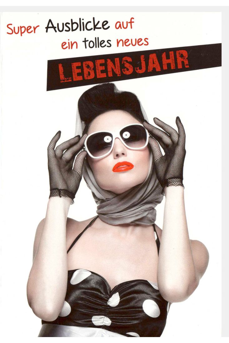 Geburtstagskarte für Frauen Super Ausblick auf ein tolles neues Lebensjahr!