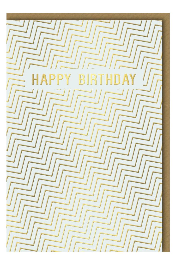 Edle Geburtstagskarte Business Happy Birthday gold