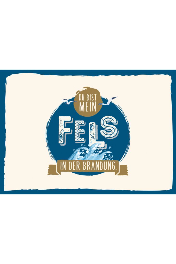 Postkarte Liebe Du bist mein Fels in der Brandung