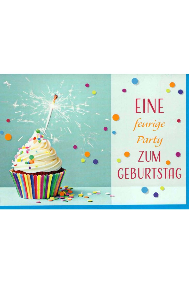 Geburtstagskarte: eine feurige Party