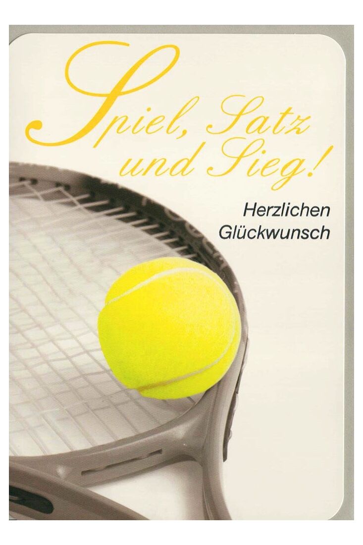 Geburtstagskarte Fur Tennisspieler Spiel Satz Und Sieg