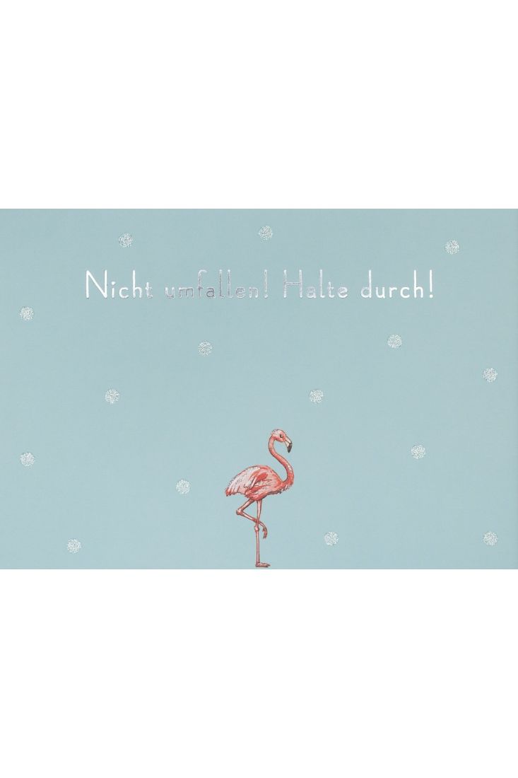 Postkarte Spruch Cityproducts Nicht umfallen! Halte durch!