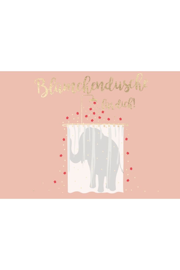 Postkarte Geburtstag Blümchendusche für Dich!
