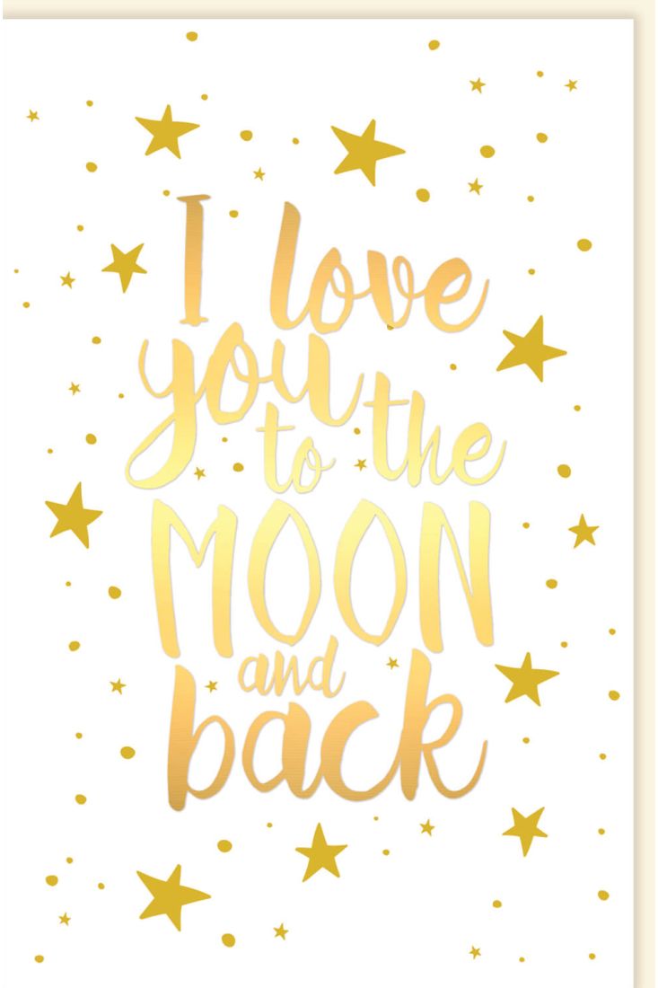 Valentinstag Karte I love you to the moon and back