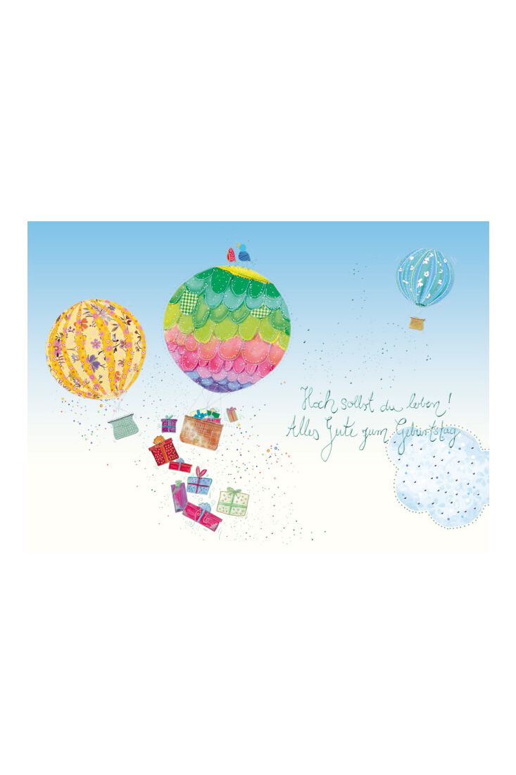 Postkarte Geburtstag Hoch sollst du leben