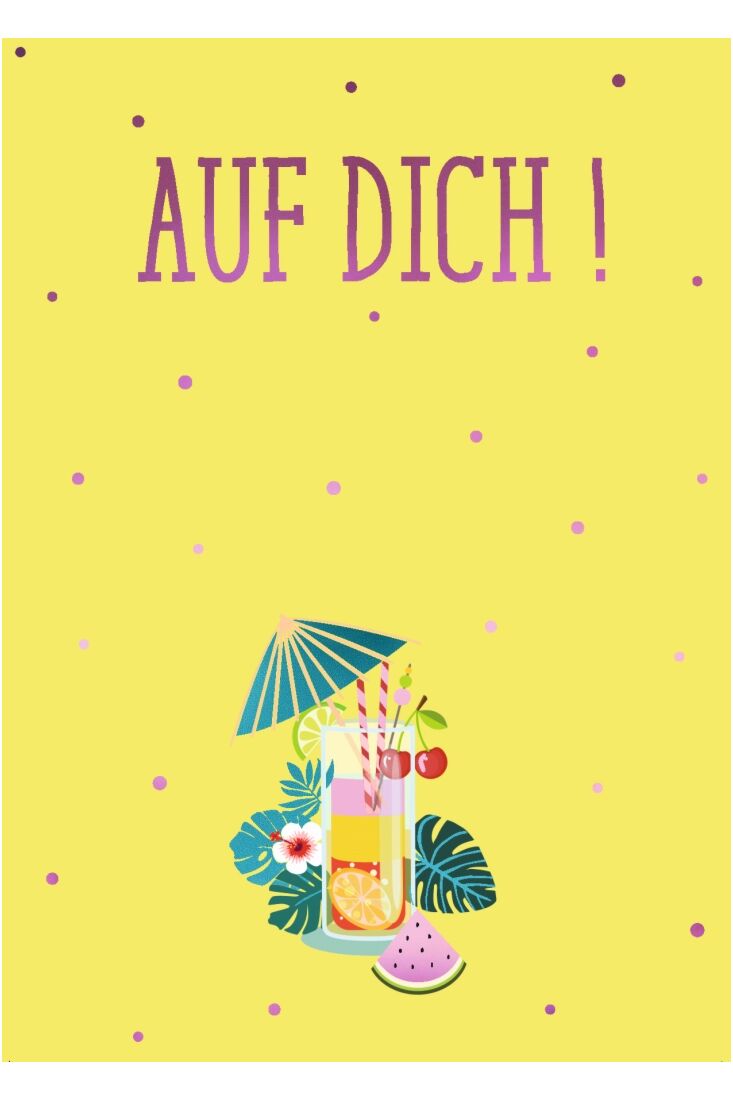 Postkarte Spruch Auf Dich!