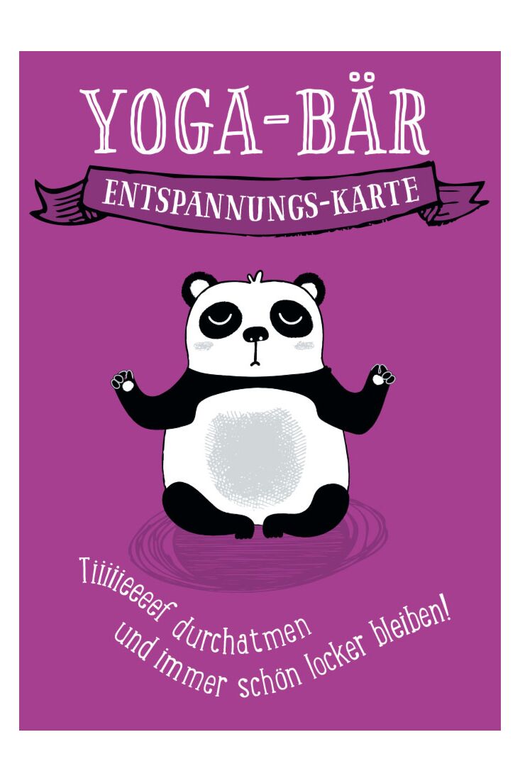 Postkarte Sprüche YOGA-BÄR Entspannungs-Karte