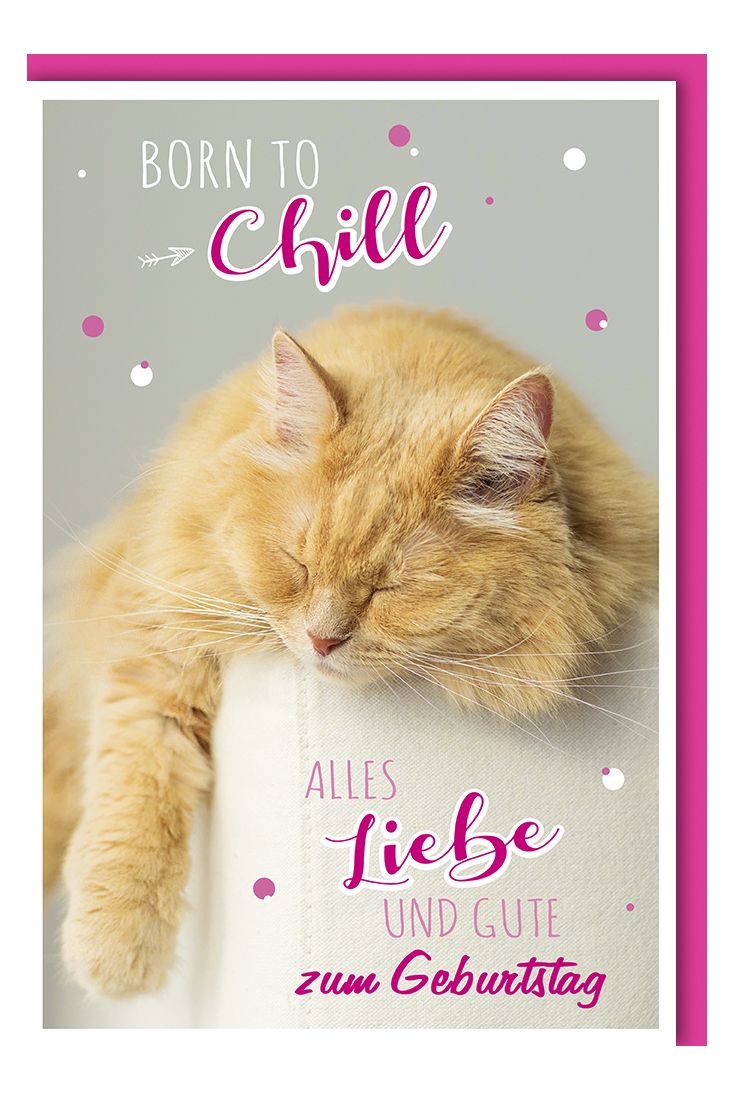 Geburtstagskarte lustig Born to chill