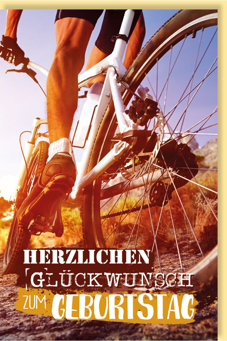 Glückwunschkarte Geburtstag Mountainbiker Herzlichen Glückwunsch zum Geburtstag