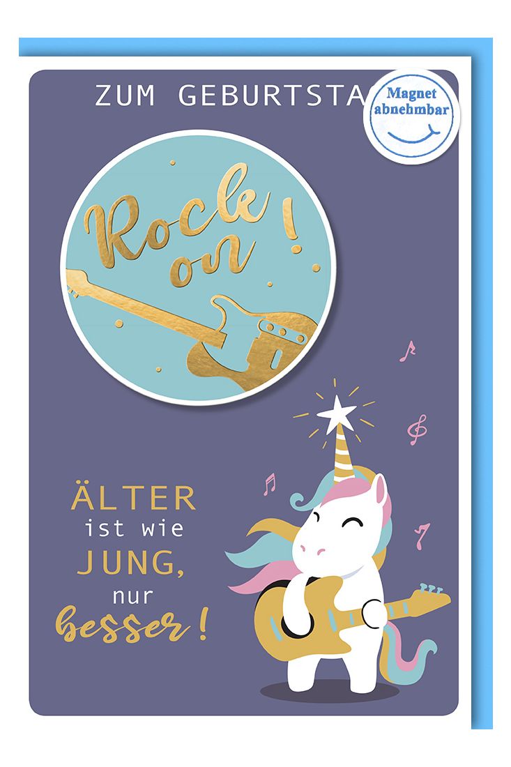 Karte Geburtstag Spruch Rock on
