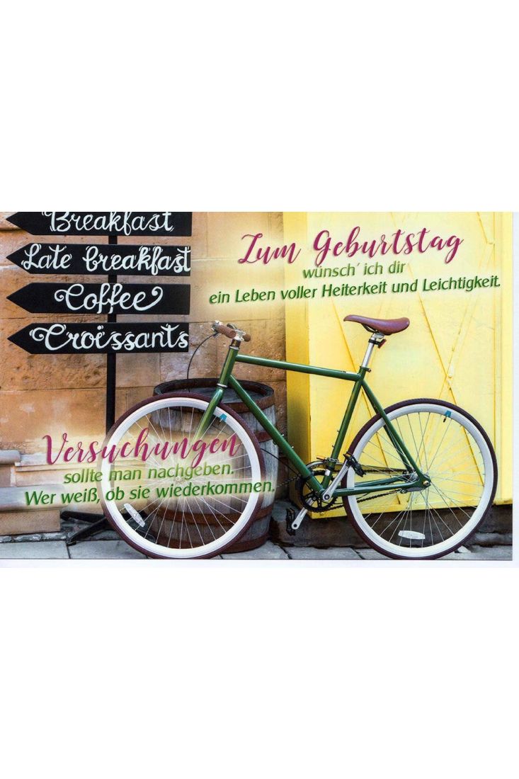 Karte Geburtstag Rennrad Fixie Bike Singlespeed
