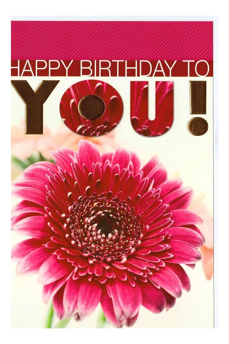Karte Geburtstag Blume Happy Birthday to you