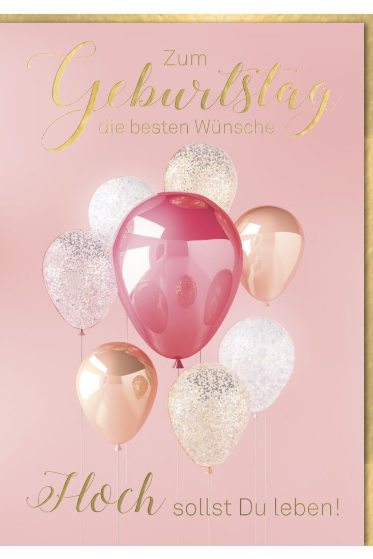 Geburtstagskarte Maxi, XXL Luftballons 