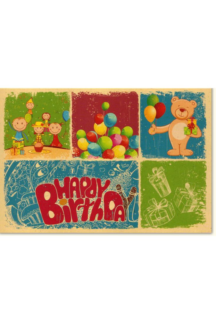 Geburtstagskarte für Kinder Happy Birthday