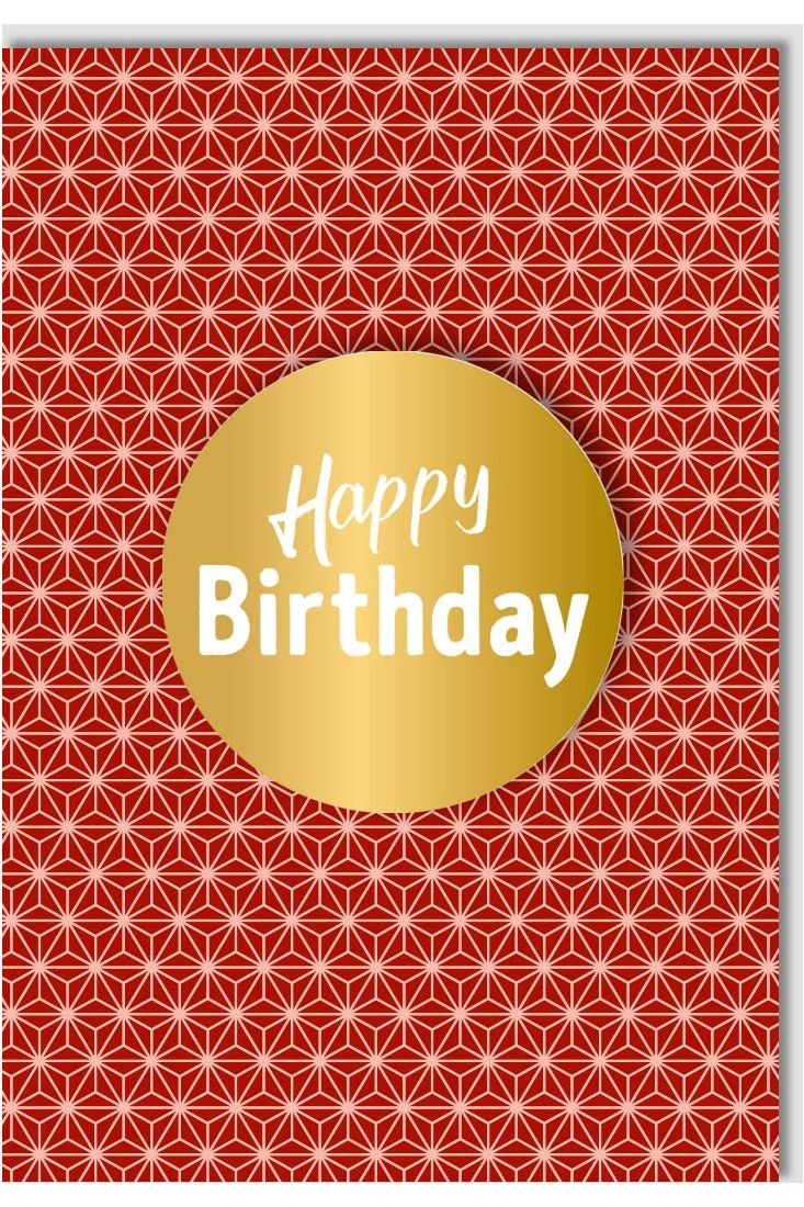 Geburtstagskarte Business Applikation Gold Happy Birthday