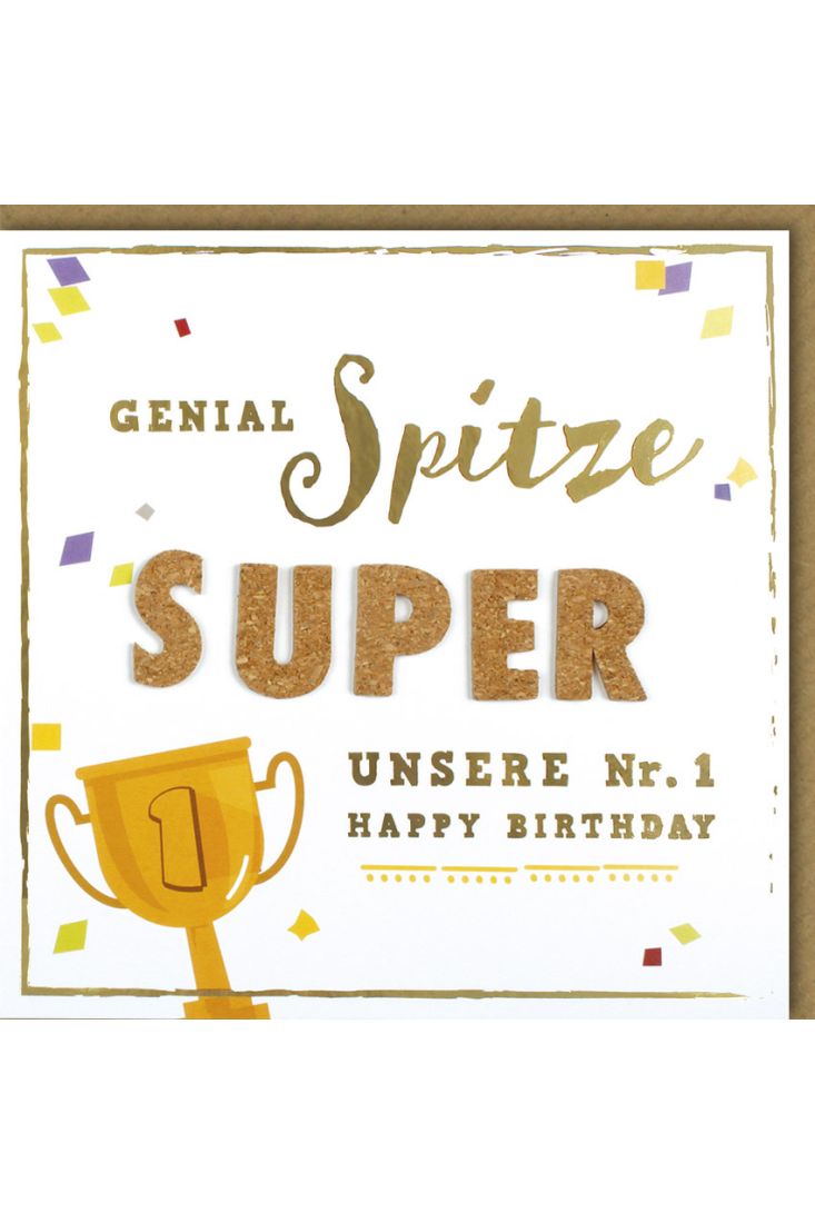 Glückwunschkarte Geburtstag Genial Spitze Super. Unsere Nummer 1