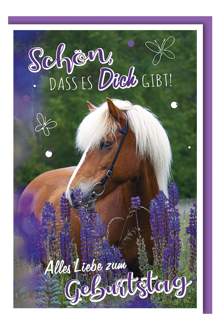 Geburtstagskarte Schön, dass es Dich gibt Pferd