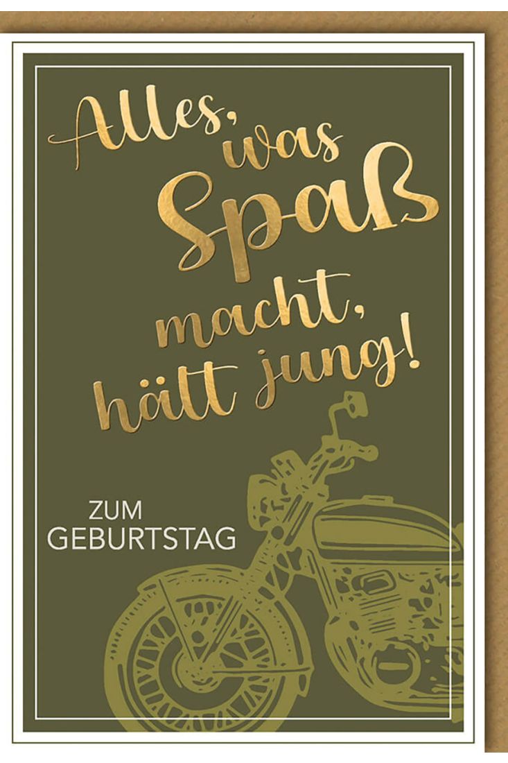 Geburtstagskarte für Männer Alles was Spaß macht hält jung