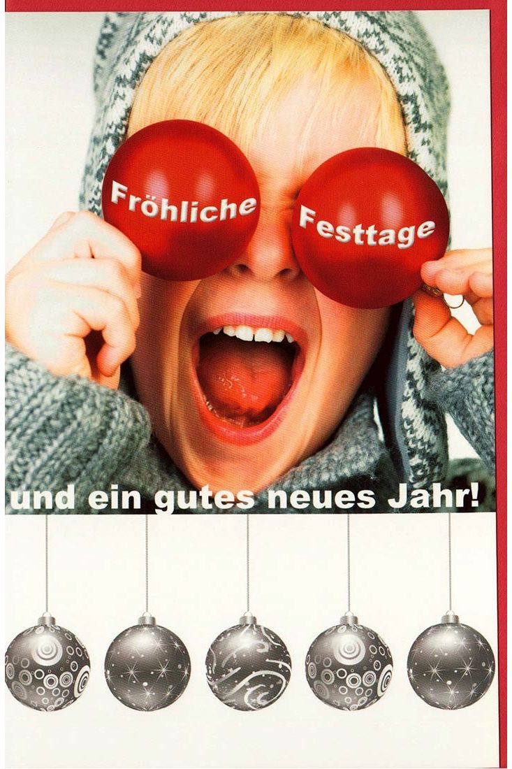 Weihnachtskarte Weihnachtskugeln Fröhliche Festtage