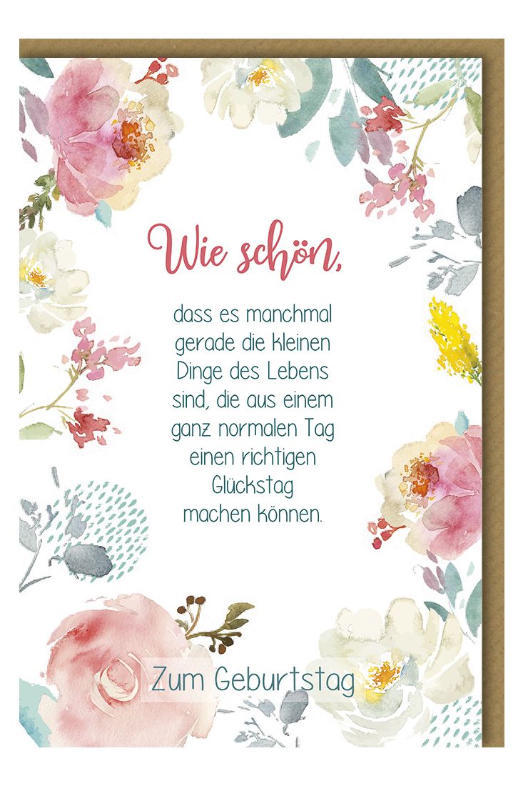 Geburtstagskarte liebevoller Spruch Die kleinen Dinge