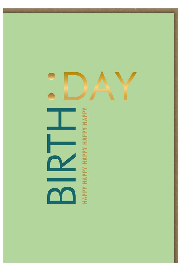 Glückwunschkarte Geburtstag grün Happy Happy Happy Happy Birthday