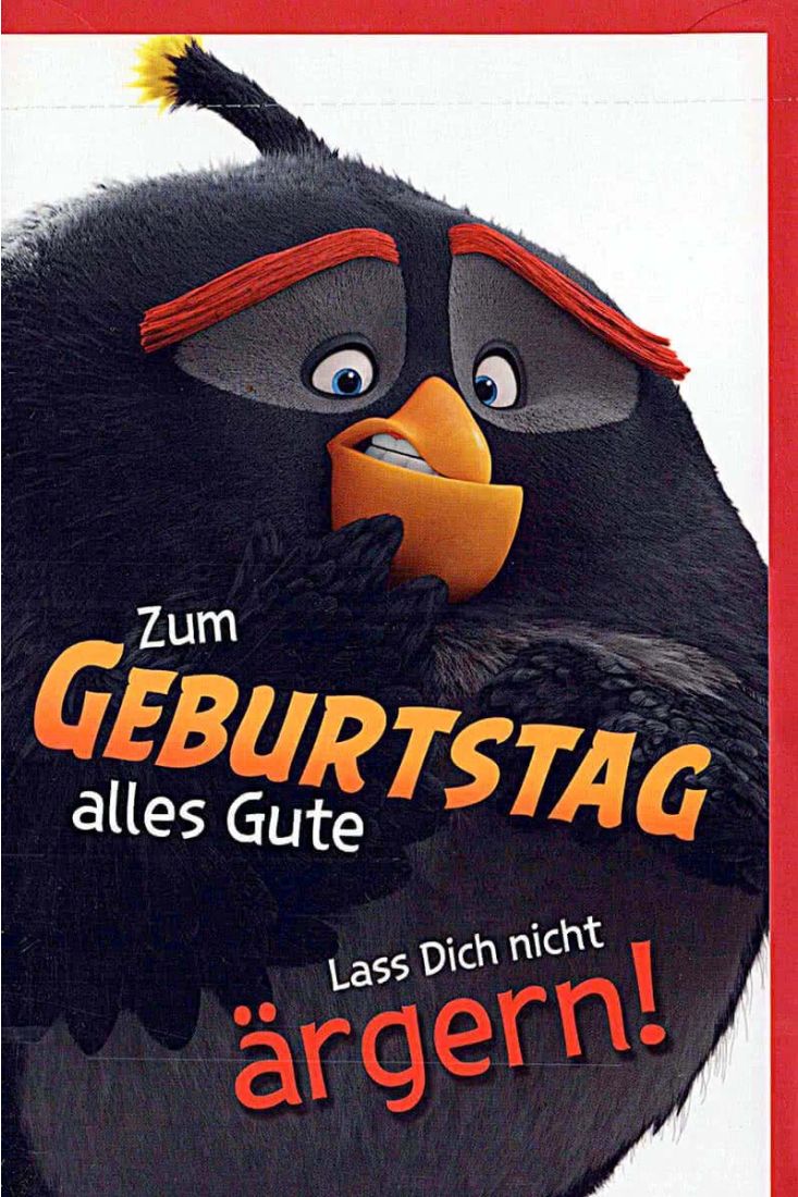 Kindergeburtstagskarte Angry Birds „lass Dich nicht ärgern“