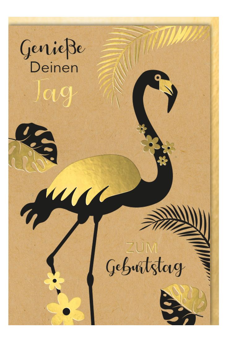 Geburtstagskarte Kraftpapier Genieße deinen Tag Zum Geburtstag