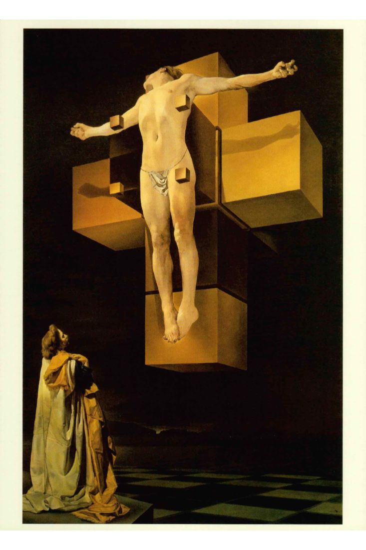 Kunstpostkarte Salvador Dali Corpus Hypercubus