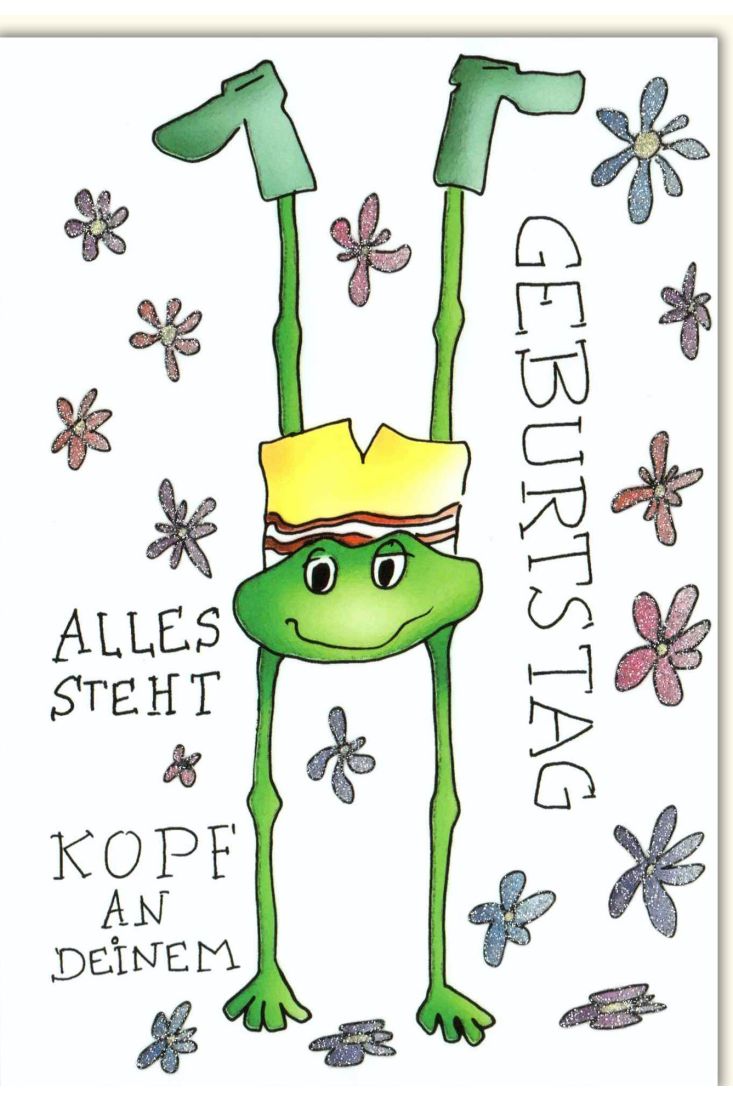 Geburtstagskarte Kinder Alles steht Kopf an deinem Geburtstag