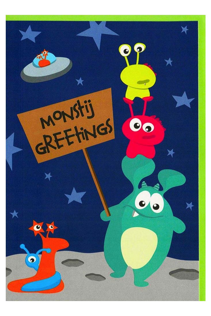 Geburtstagskarten für Kinder Geburtstagskarte Kinder Monstij Greetings