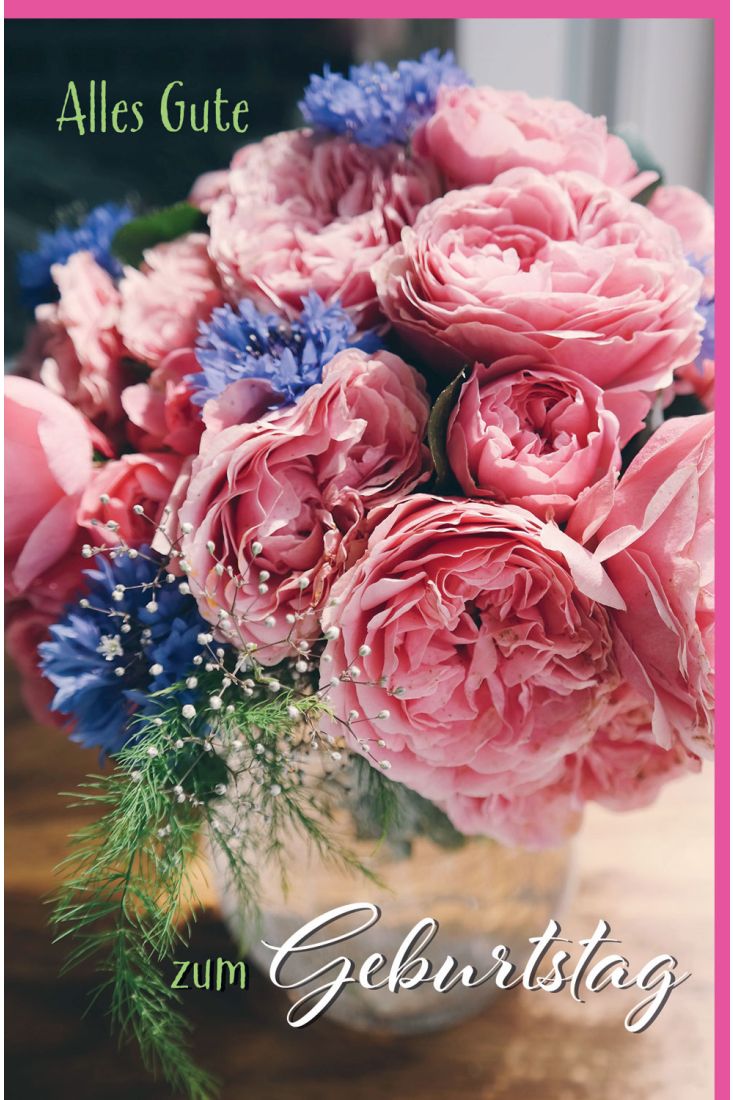 Glückwunschgrußkarte zum Geburtstag Blumenstrauß