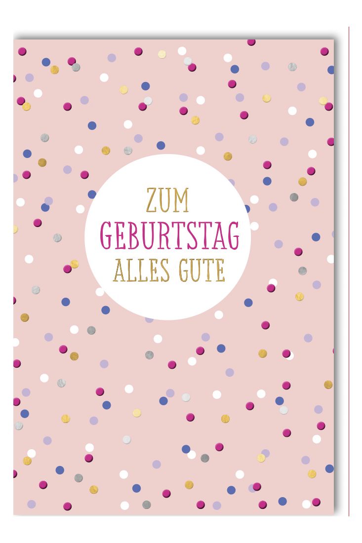 Glückwunschkarte Geburtstag viele kleine bunte Punkte schön