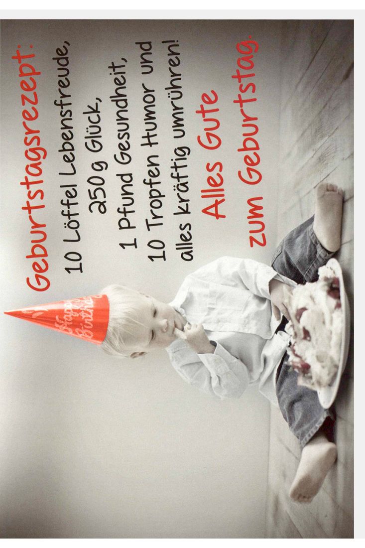 Glückwunschkarte Geburtstag Spruch Geburtstagsrezept 10 Löffel Lebensfreude