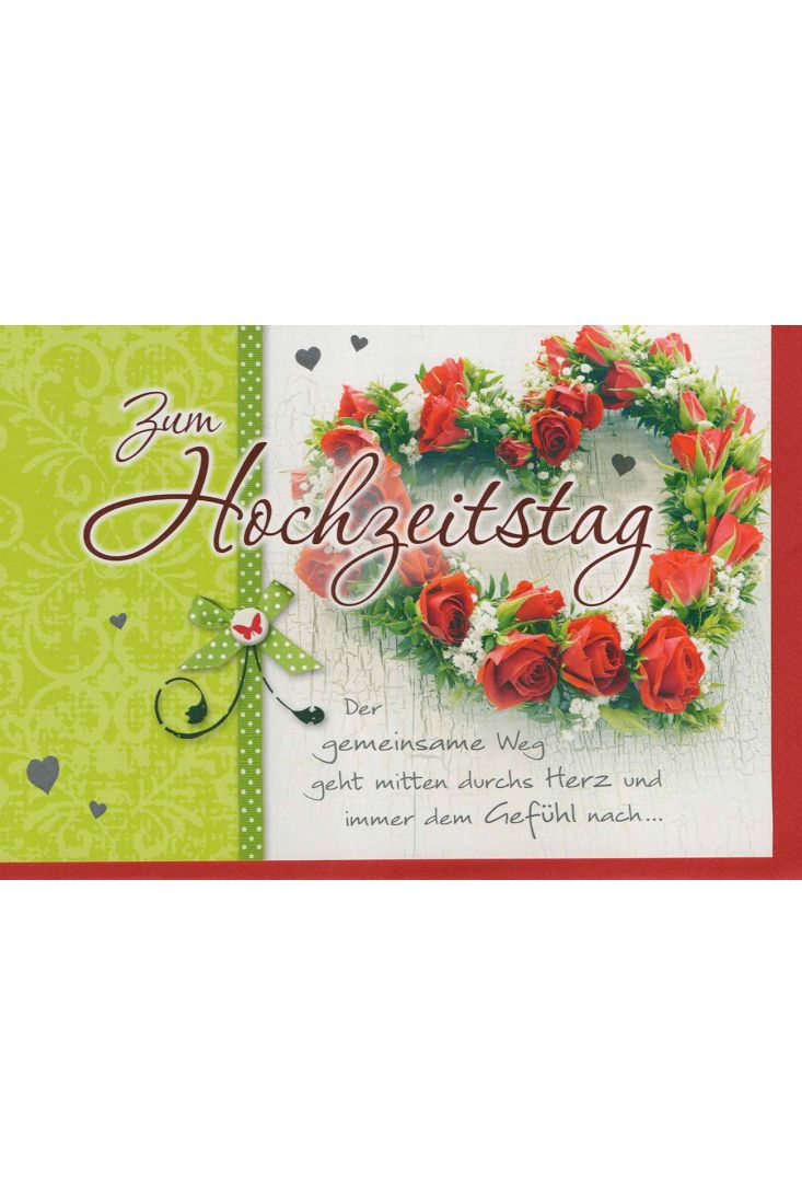 Glückwunschkarte zum Hochzeitstag mit schönem Spruch