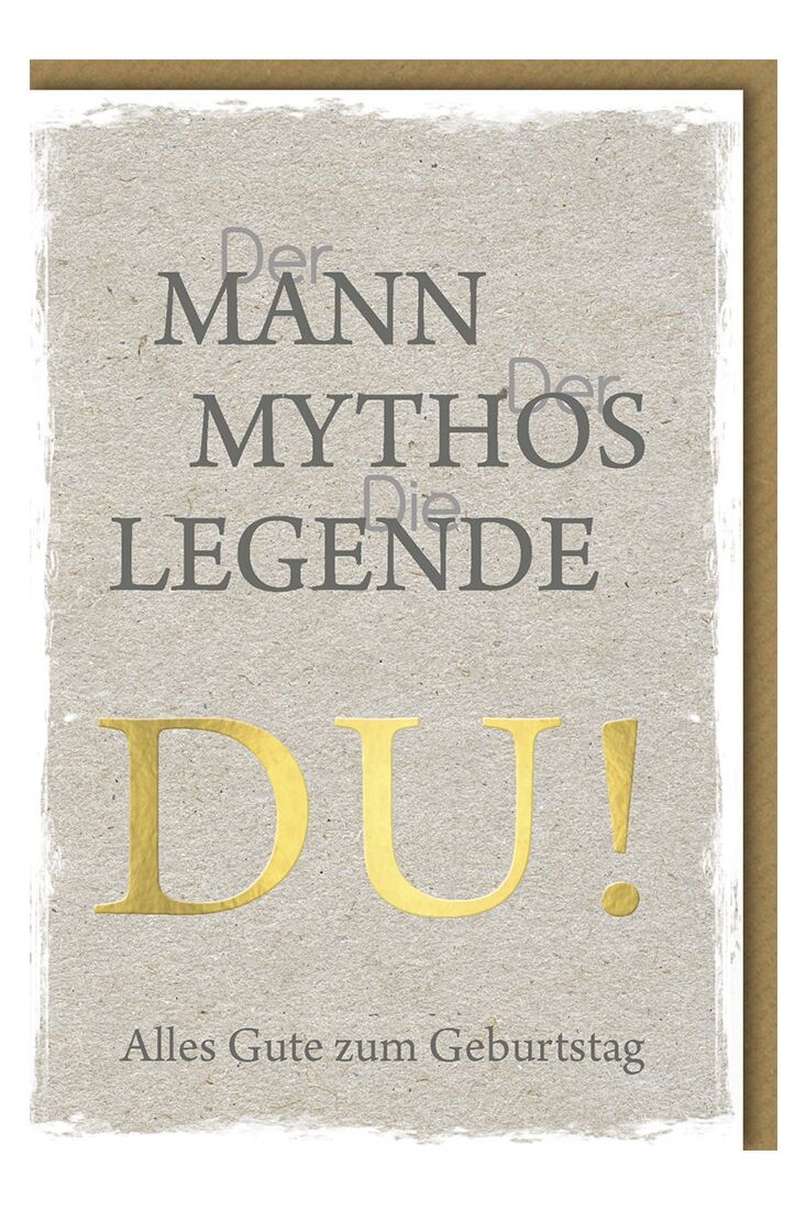 Geburtstagskarte für Männer Mann, Mythos, Legende