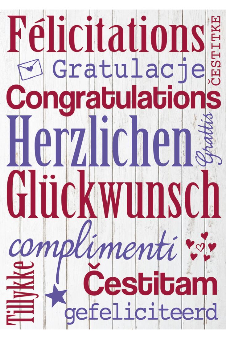 A4 Maxi Glückwunschkarte Geburtstagskarte verschiedenen Sprachen