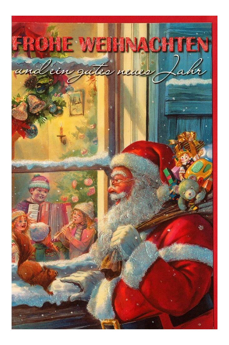 15 Weihnachtskarten mit Umschlag Set Grußkarten Weihnachten Vintage nostalgisch 