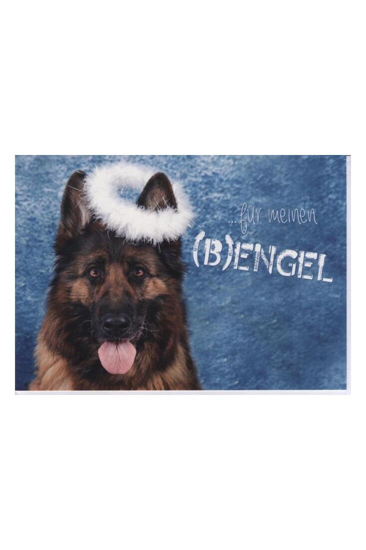Weihnachtskarte Hunde -Tiermotiv: ...für meinen (B) engel